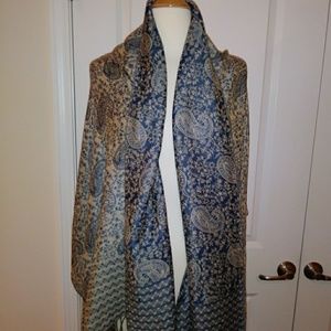 Blue Oriental Scarf